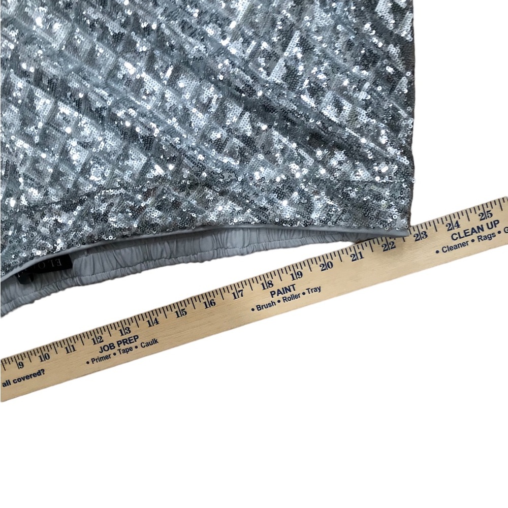 Eloquii Size 26 Renaissance Ready GLAM Silver Sequin Wide Leg Party Pants Plus - Picture 12 of 13